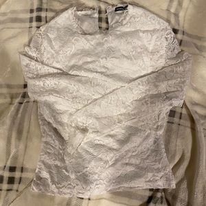 Shein long sleeve white tee